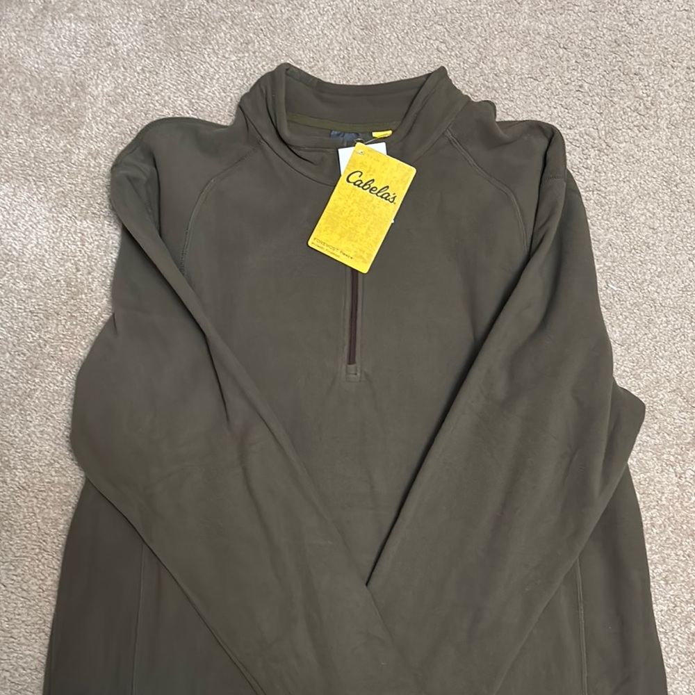 Cabela's Men's Forest Green Zip-Up Sweater